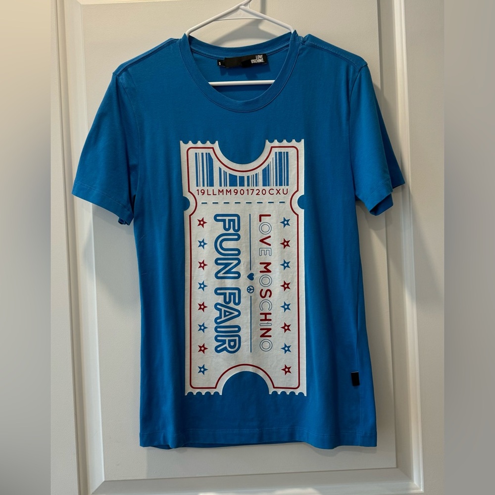Love Moschino Blue Graphic Tee Short Sleeve